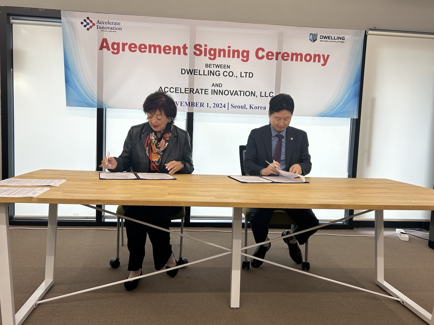 스마트 에어케어 플랫폼 전문기업 주식회사 드웰링, 미국 시장 진출 위해 ACCELERATE INNOVATION과 MOU 체결