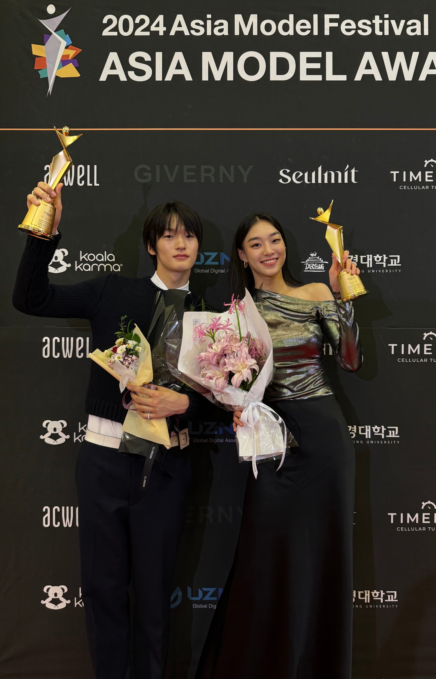 모델 이승찬X김설희, 아시아모델어워즈 수상…“더욱 열심히 할 것”