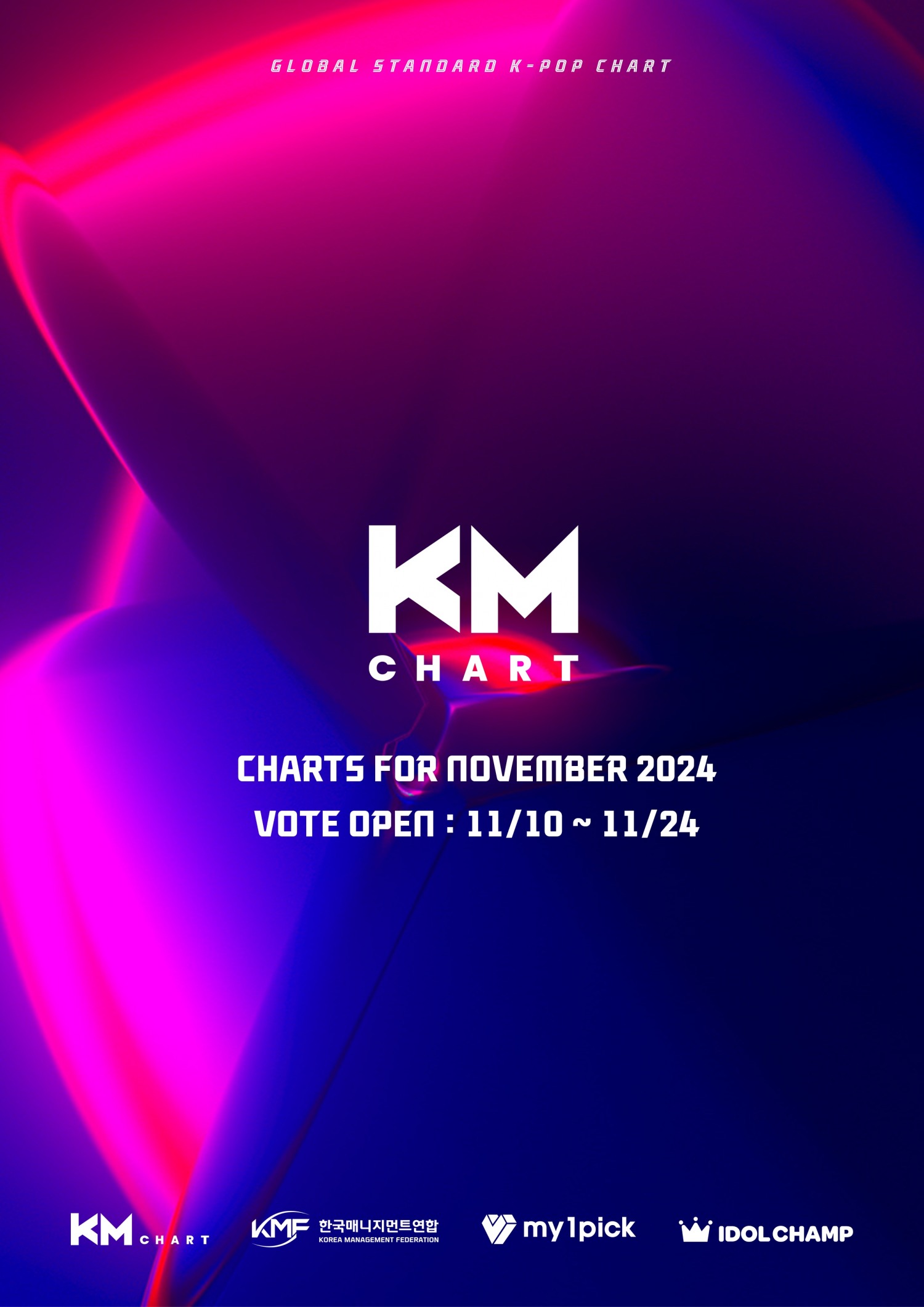 지드래곤-진(BTS)-로제-제니-스트레이 키즈-영탁-임영웅 등 ‘화려’…KM차트 11월 선호도 조사 진행