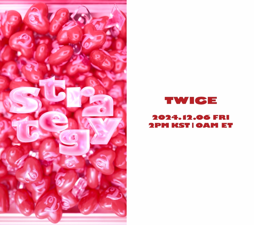 트와이스, 새 앨범 ‘STRATEGY’ 로고 모션 영상 공개…키치한 분위기 ‘궁금증 UP’
