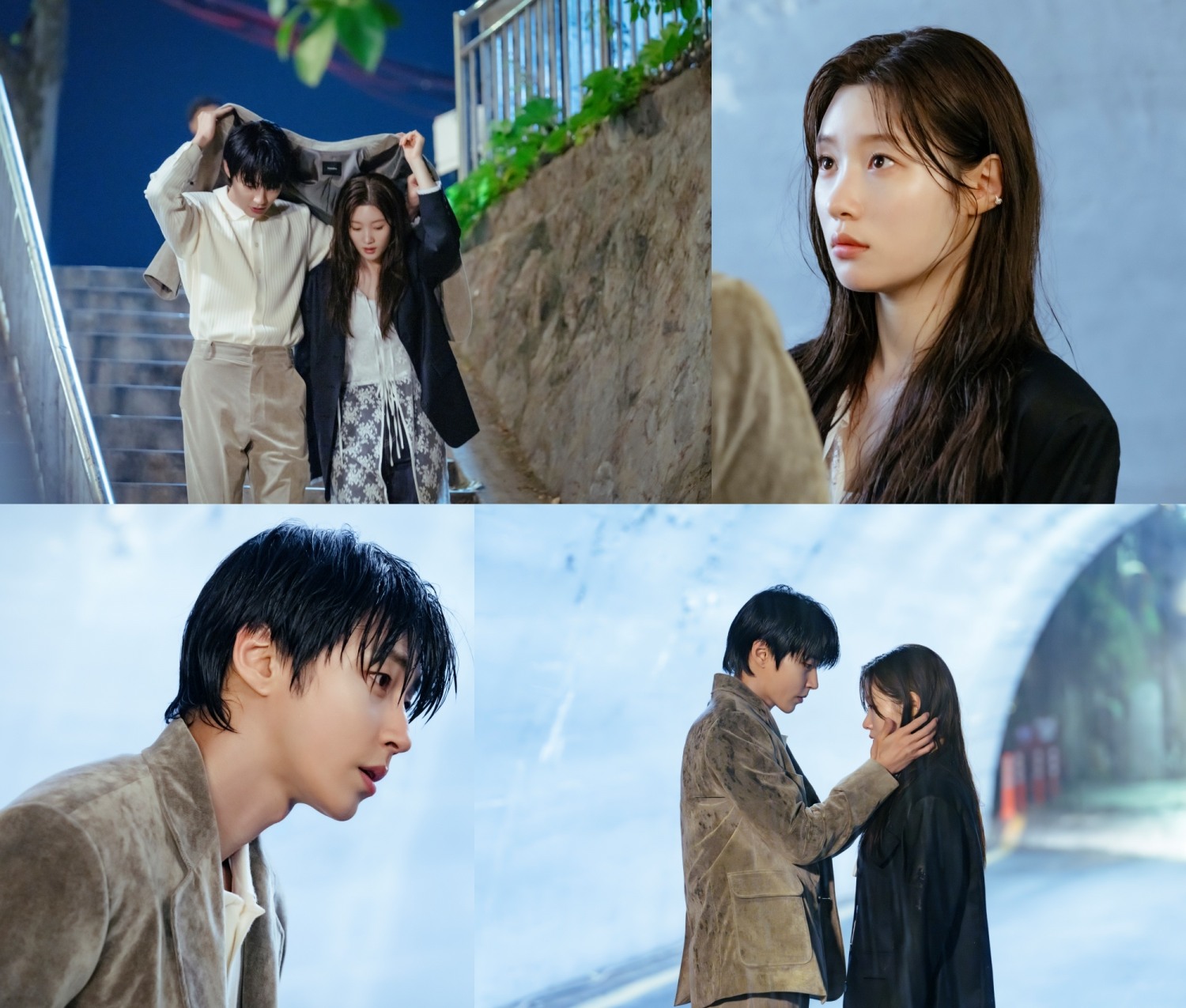 ‘조립식 가족’ 황인엽X정채연, 빗속을 달리는 청춘남녀…이제는 가족에서 연인으로?