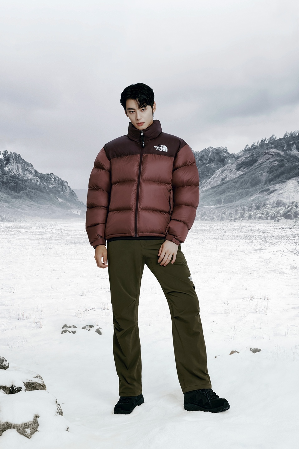 ‘1996 에코 눕시 다운 재킷’을 착용한 노스페이스 홍보대사 차은우