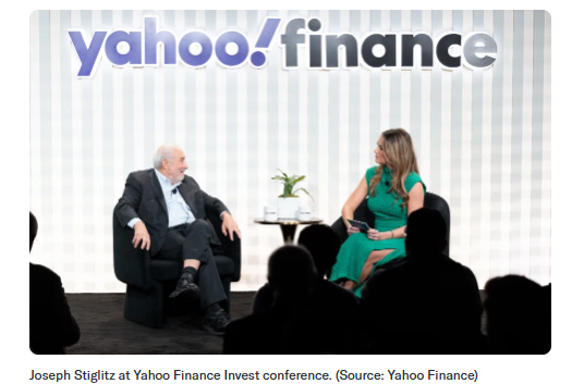(상보) '노벨상' 스티글리츠 "미 경제 연착륙, 트럼프 재집권으로 실패할 수도"