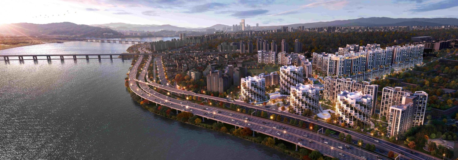 래미안 글로우 힐즈 한남 전체 조감도