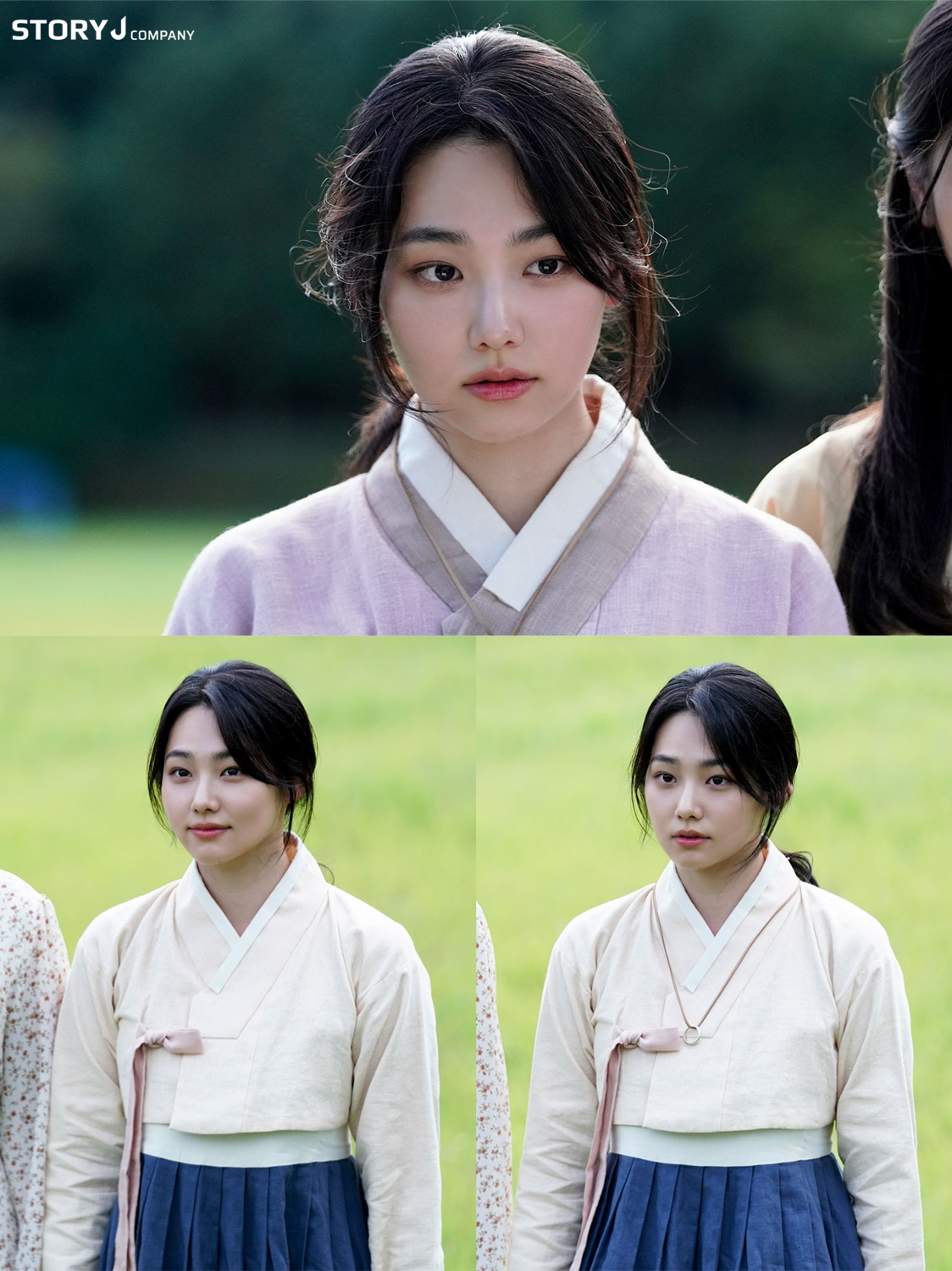 ‘영복, 사치코’ 강미나, 포스터 촬영 현장 공개…수수한 한복 자태 눈길