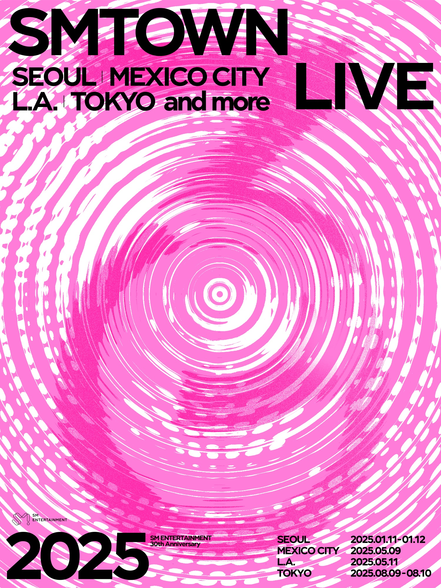 ‘SMTOWN LIVE 2025’, 공연 일정 담은 포스터 이미지 공개…SM 음악으로 하나 되는 2025년