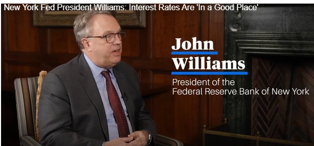 (상보) 연준 윌리엄스 "시간 지나면서 추가 금리인하 필요할 듯"