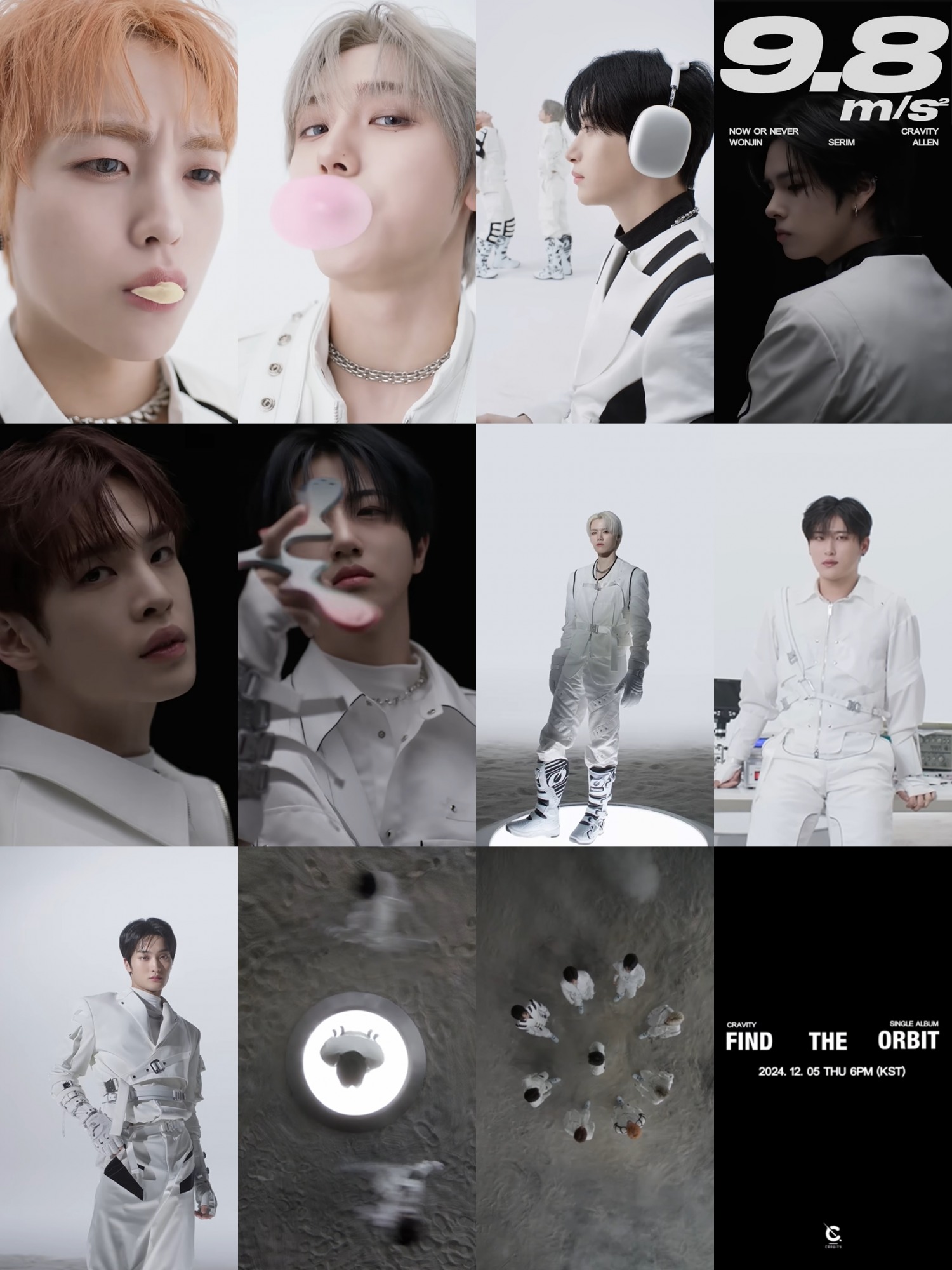 크래비티, 9인 9색 매력 담은 ‘파인드 디 오르빗’ 크로노 필름 공개…컴백 열기 UP