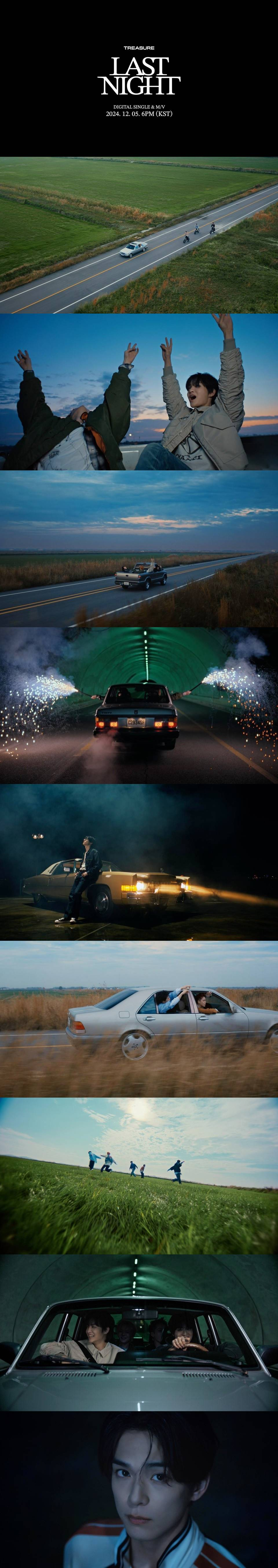 트레저, 신곡 'LAST NIGHT' 뮤직비디오 티저 최초 공개…카리스마 벗고 청량 무드로 완벽 변신