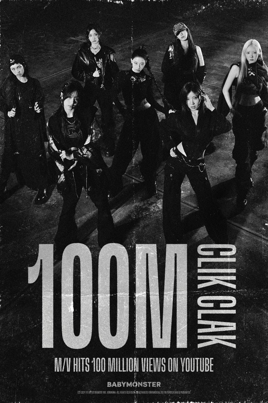 베이비몬스터, ‘DRIP’ 이어 더블 타이틀곡 ‘CLIK CLAK’ 뮤직비디오도 1억 뷰 돌파