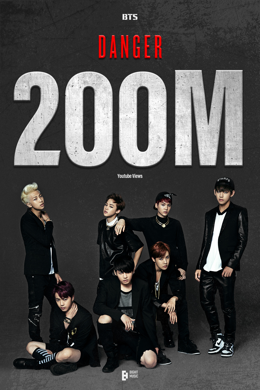 BTS, ‘Danger’ 뮤직비디오 2억 뷰 돌파…팀 통산 27번째 2억 뷰 돌파 뮤직비디오 탄생