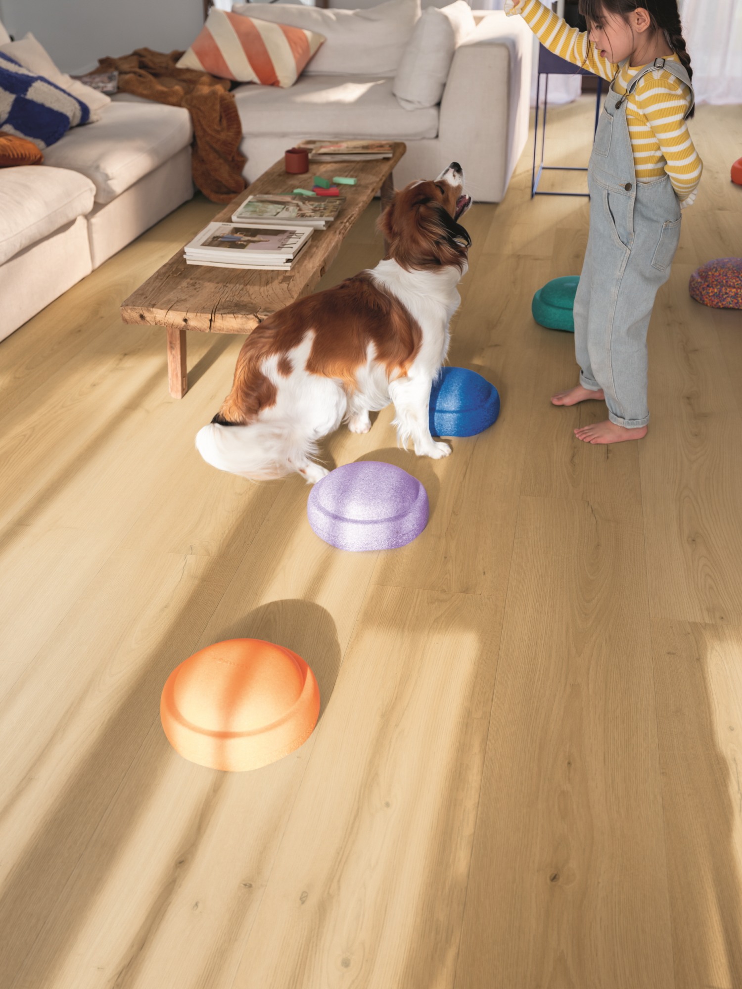 신명마루 퀵스텝, 반려동물을 위한 100% 방수 친환경 마루 PS인증