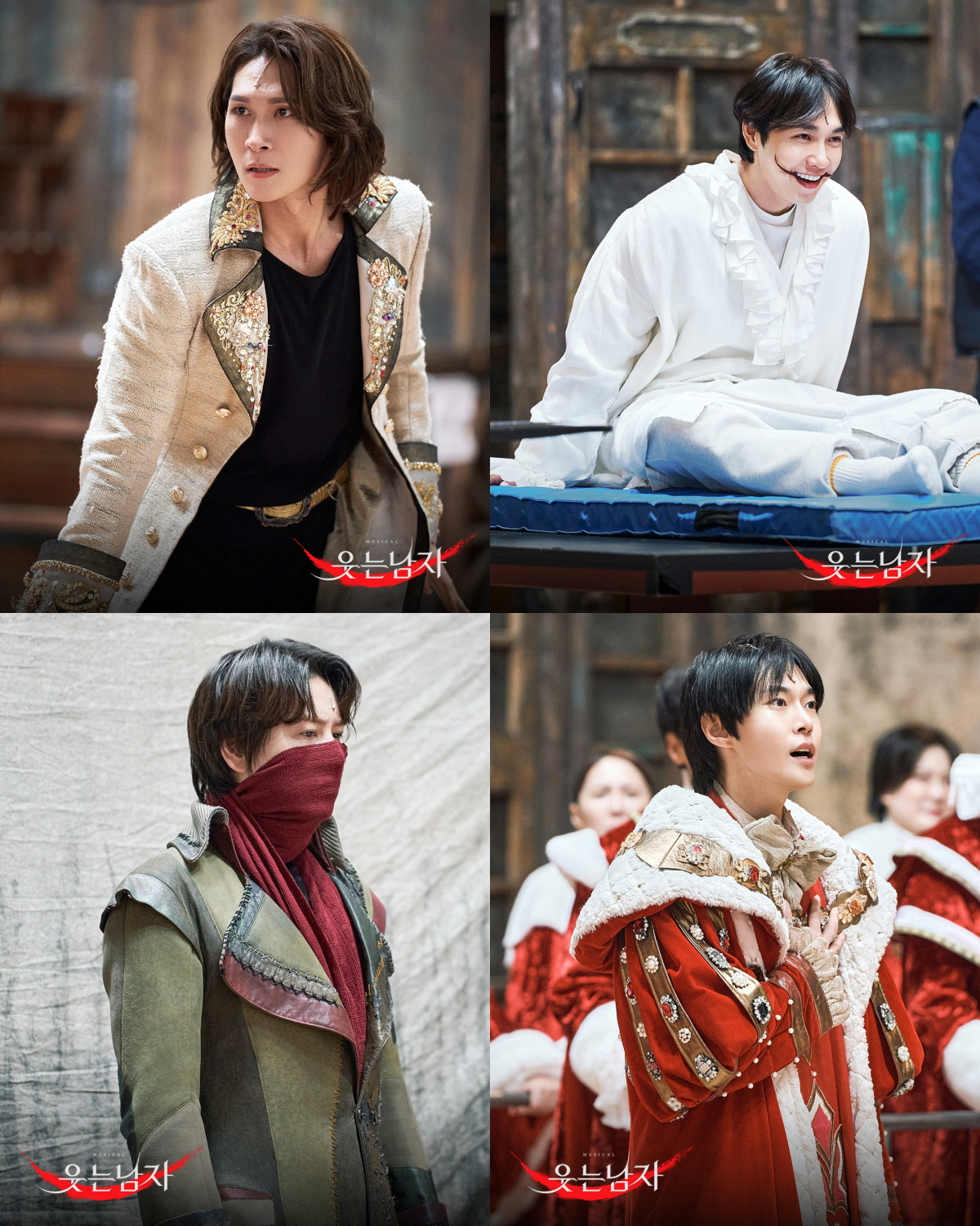 ‘박은태X이석훈X규현X도영’ 4인 4색 그윈플렌…열정 가득 ‘웃는 남자’ 연습실 현장 스케치 사진 공개