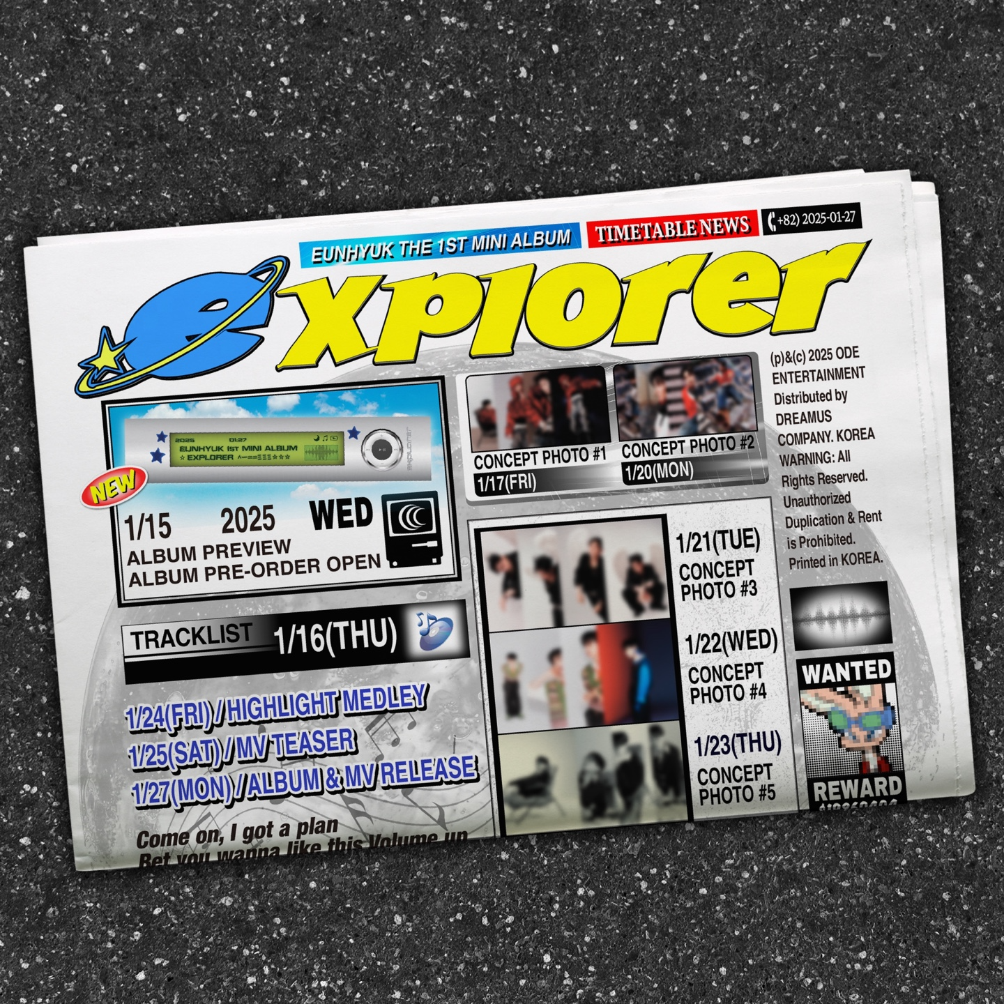 은혁, 27일 솔로 컴백 확정…미니 1집 타임테이블 공개