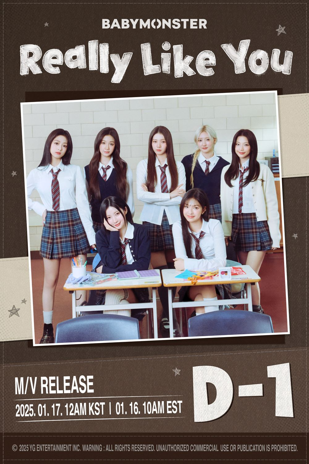 베이비몬스터, ‘Really Like You’ 뮤직비디오 공개…풋풋+설렘 가득한 하이틴 감성 예고