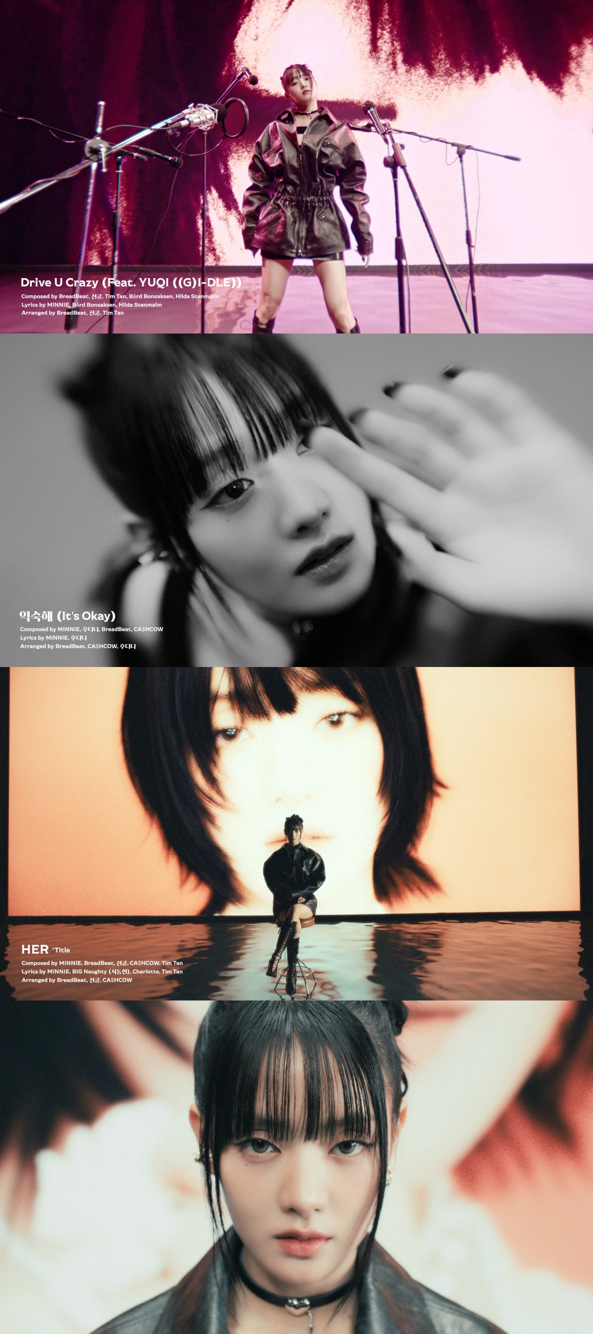 (여자)아이들 민니, 첫 솔로 앨범 'HER' 오디오 스니펫 공개…타이틀곡 일부 첫 공개