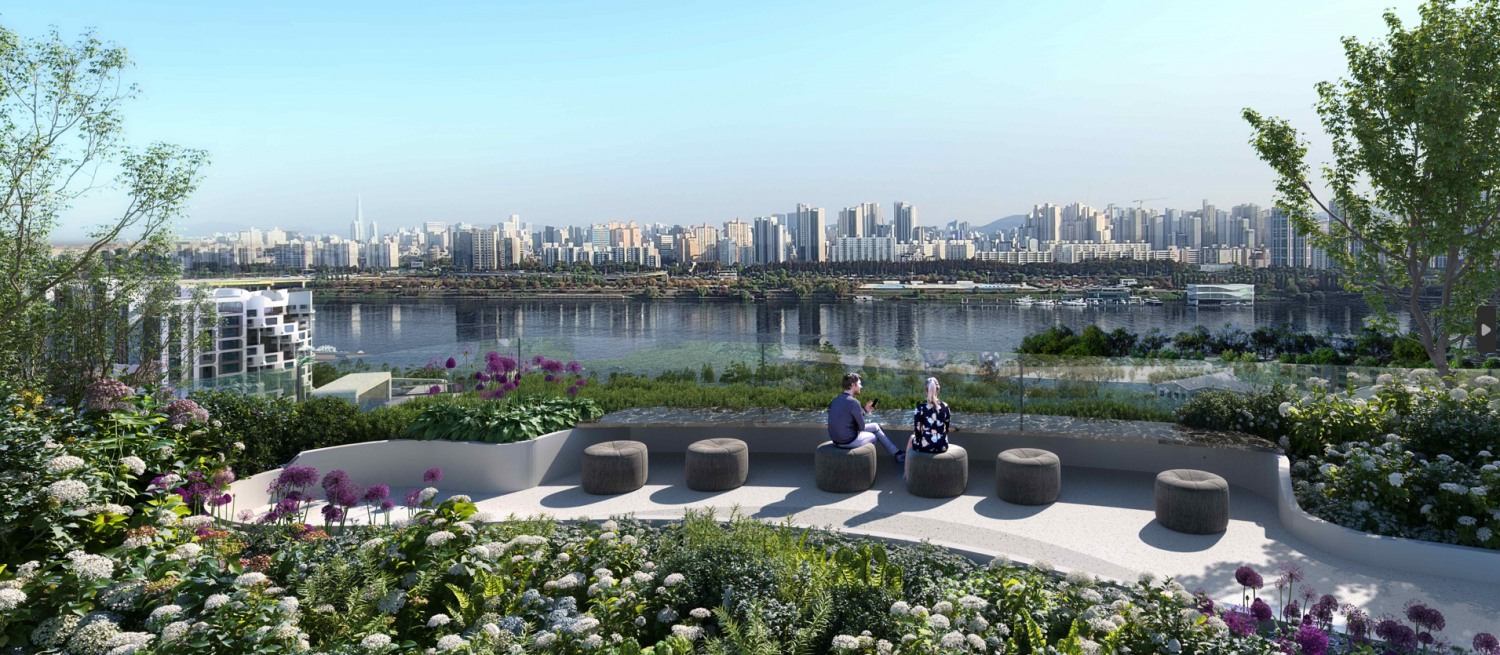 루프탑에서 바라본 한강 조망