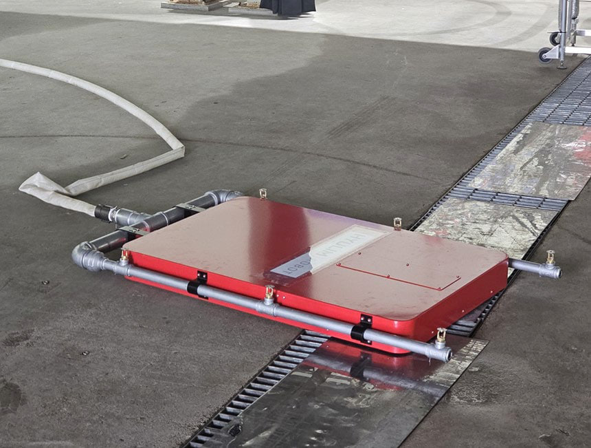 휴림로봇, 전기차 배터리 화재 진압 로봇 개발