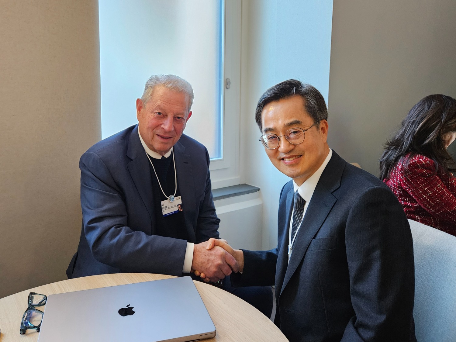 김동연 경기도지사 앨 고어 전 미국 부통령과 환담