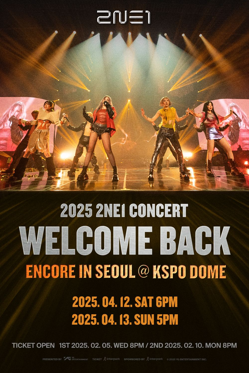 2NE1, 서울 앙코르 콘서트 선예매 티켓 5일 오픈…치열한 예매 경쟁 예고