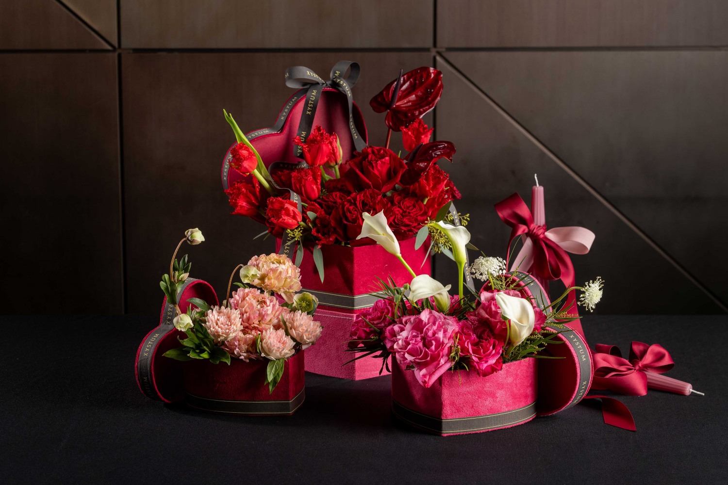 지스텀 플라워 하트 박스