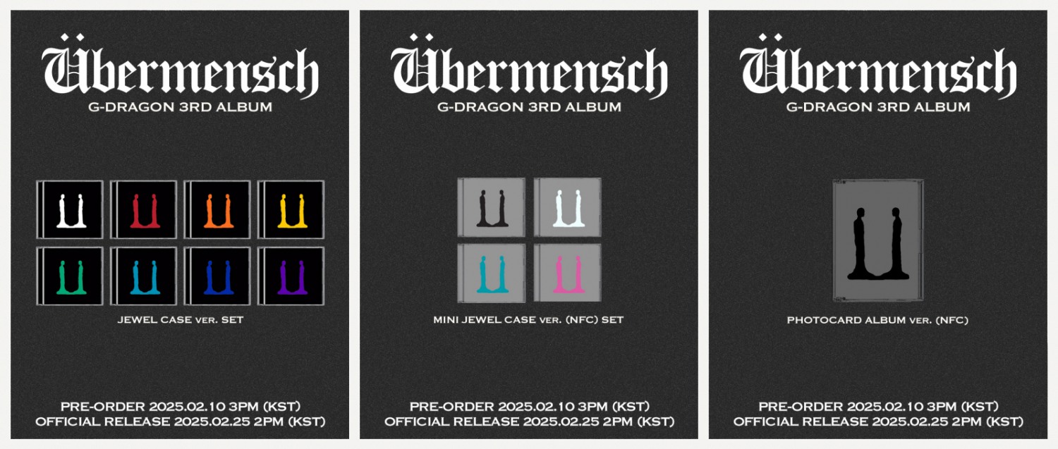 지드래곤, 정규 3집 ‘Übermensch’ 10일 프리오더 오픈