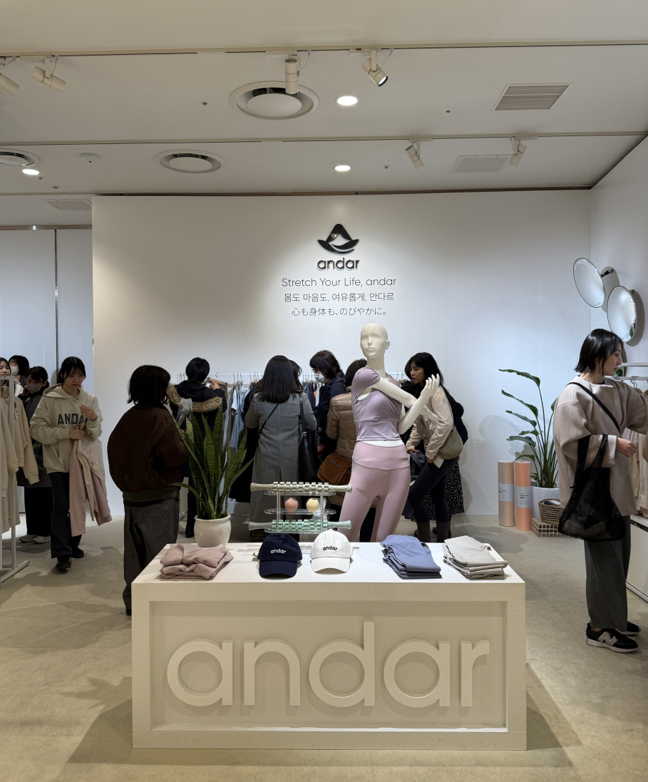 안다르 ‘이세탄 신주쿠 본점’ 팝업스토어