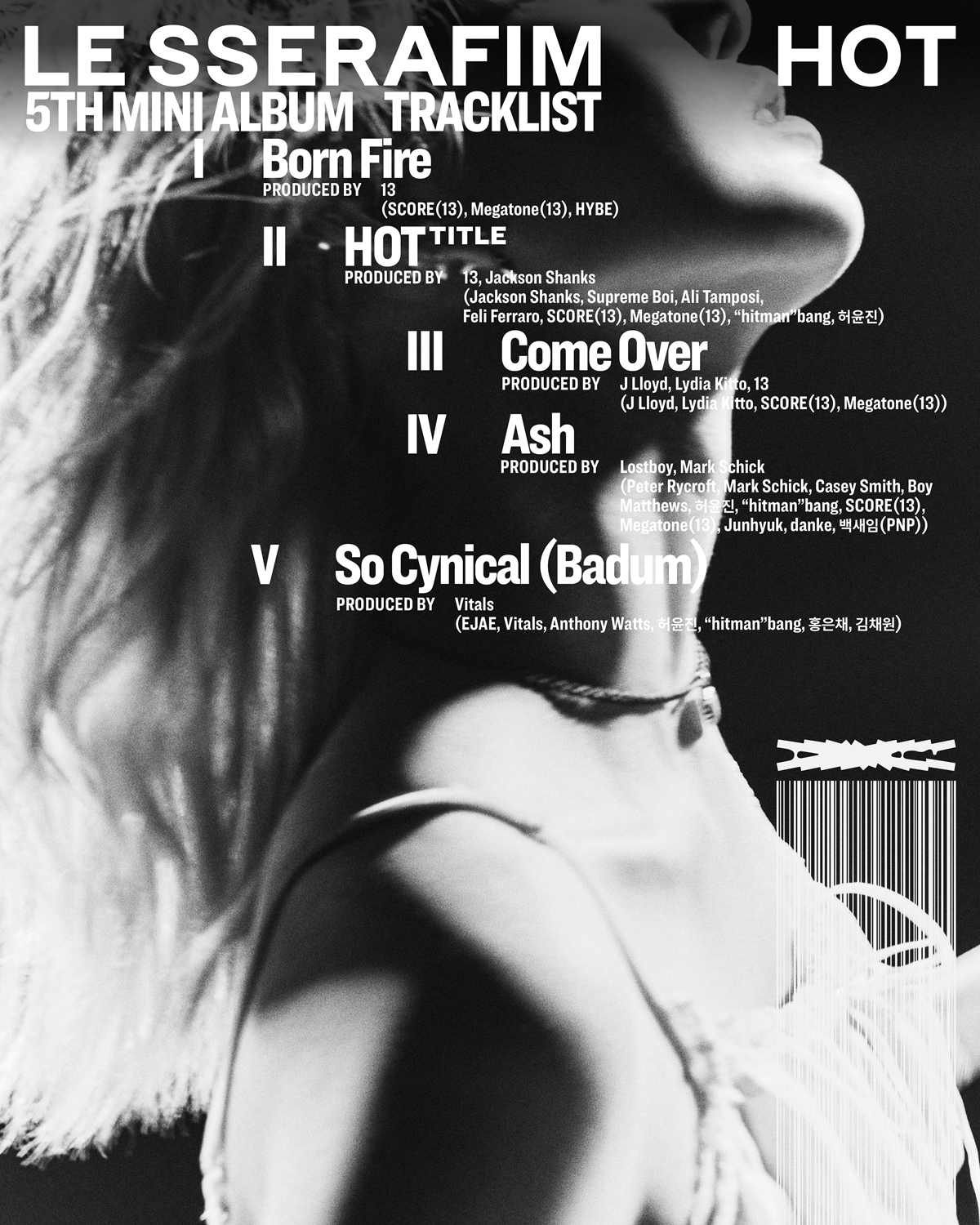 르세라핌, 미니 5집 트랙리스트 공개…타이틀곡 최초 ‘사랑 노래’