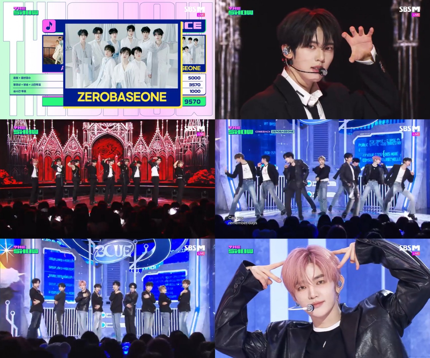 ‘더쇼’ 제로베이스원, 신곡 ‘블루’로 컴백 첫 음악방송 1위