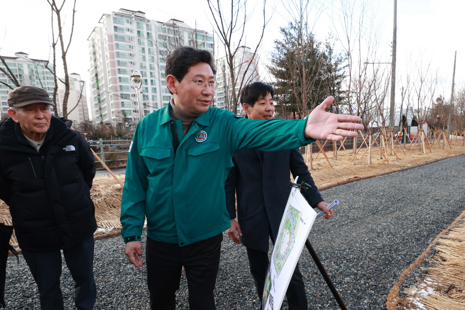 이상일 용인특례시장 미세먼지 차단숲 방문