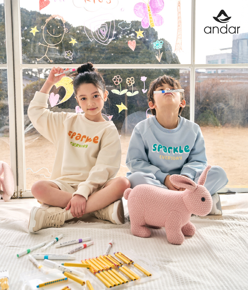 안다르 키즈_키즈 에어리핏 스웻 셋업