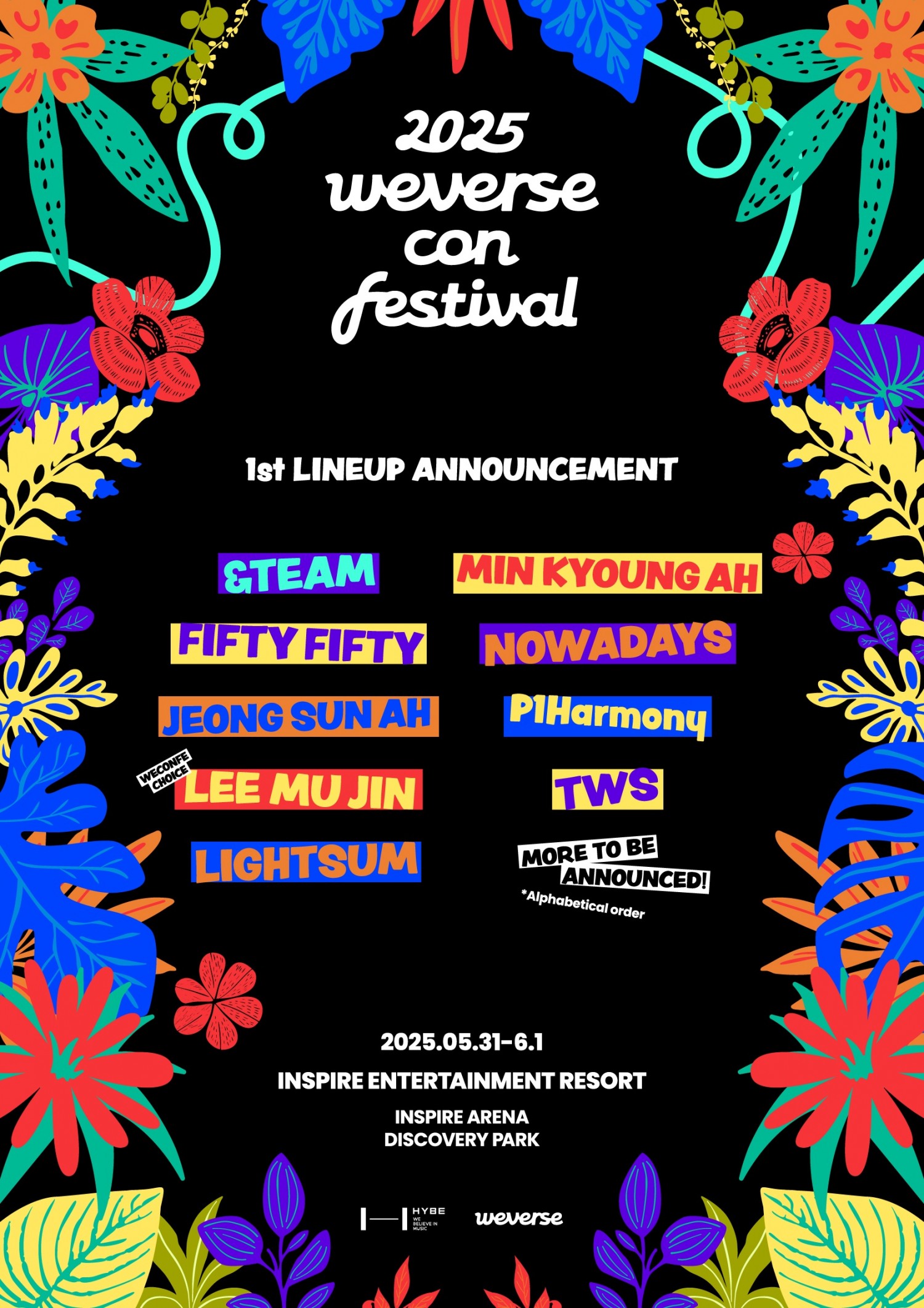 ‘위콘페’ 1차 라인업 공개…피원하모니·피프티피프티·&TEAM·TWS 등 한·미·일 차트 점령 아티스트 대거 출연