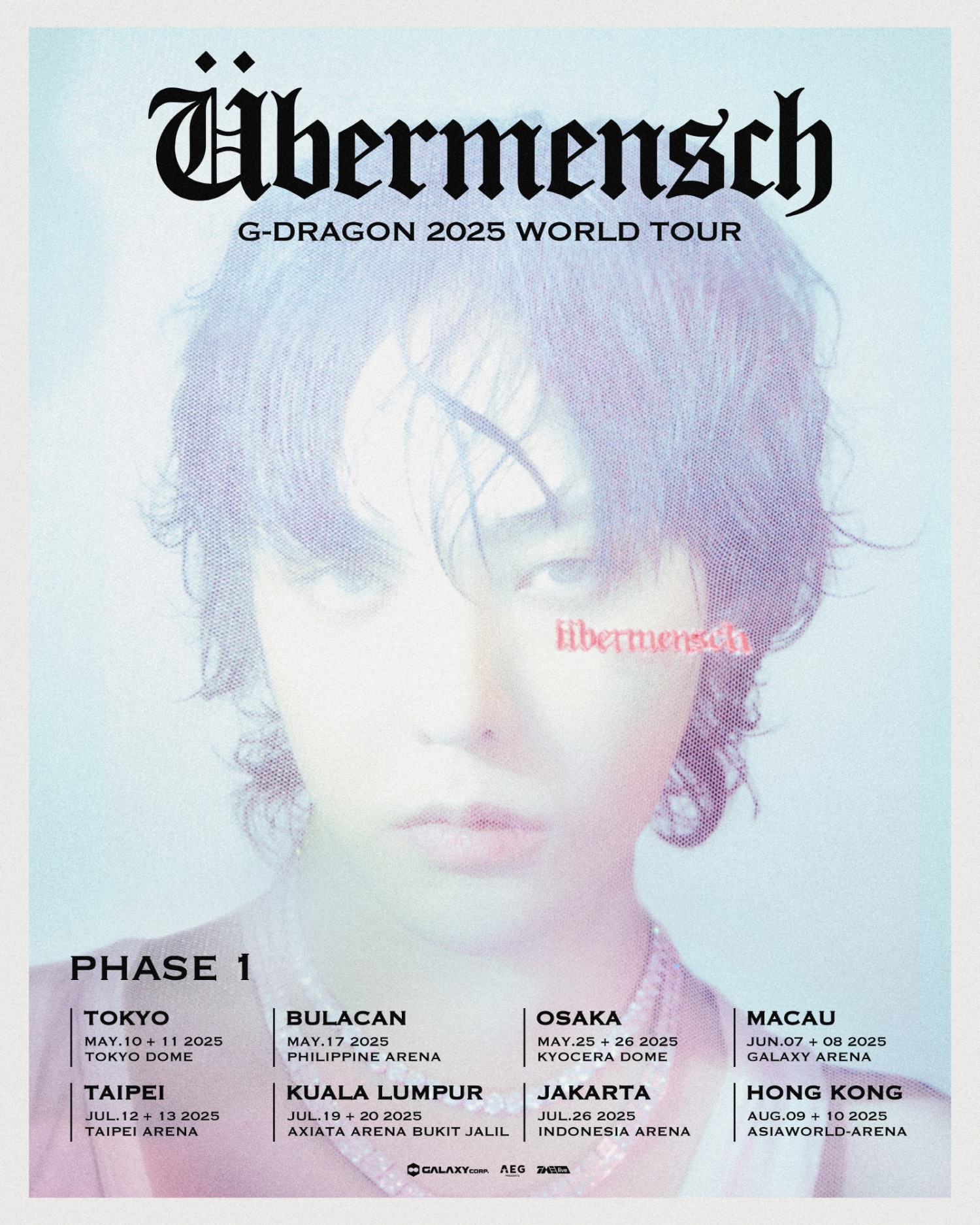 지드래곤, 솔로 가수 역대 최대 규모 월드투어 1차 플랜 공개…‘아시아 7개국 8개 도시’