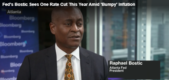 (상보) 연준 보스틱 “관세 때문에 올해 한 차례 금리인하 예상”