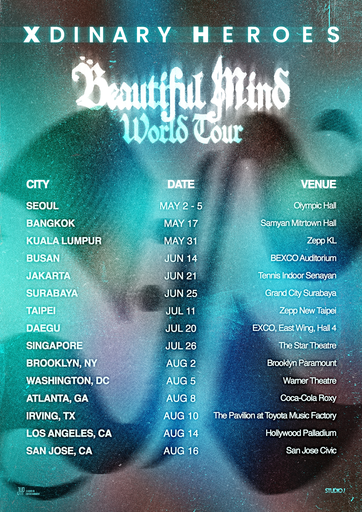 엑스디너리 히어로즈, 새 월드투어 포스터 깜짝 공개…글로벌 팬 환호