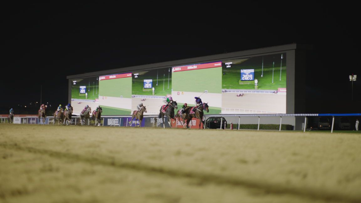 김혜선기수가 출전한 알 막툼 클래식 경주장면