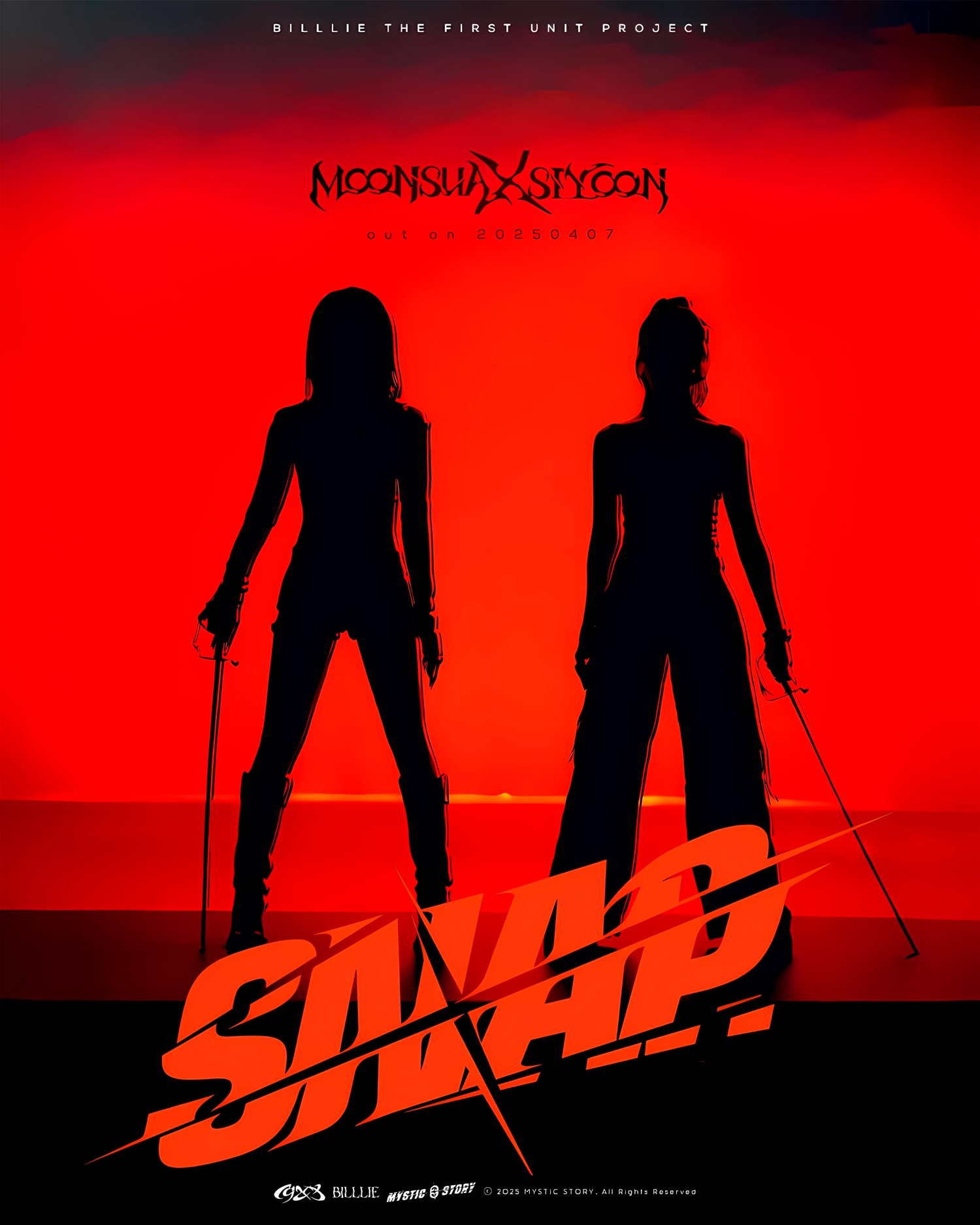 빌리 문수아X시윤, 7일 첫 유닛 데뷔…싱글 'SNAP (feat. ?)' 발매