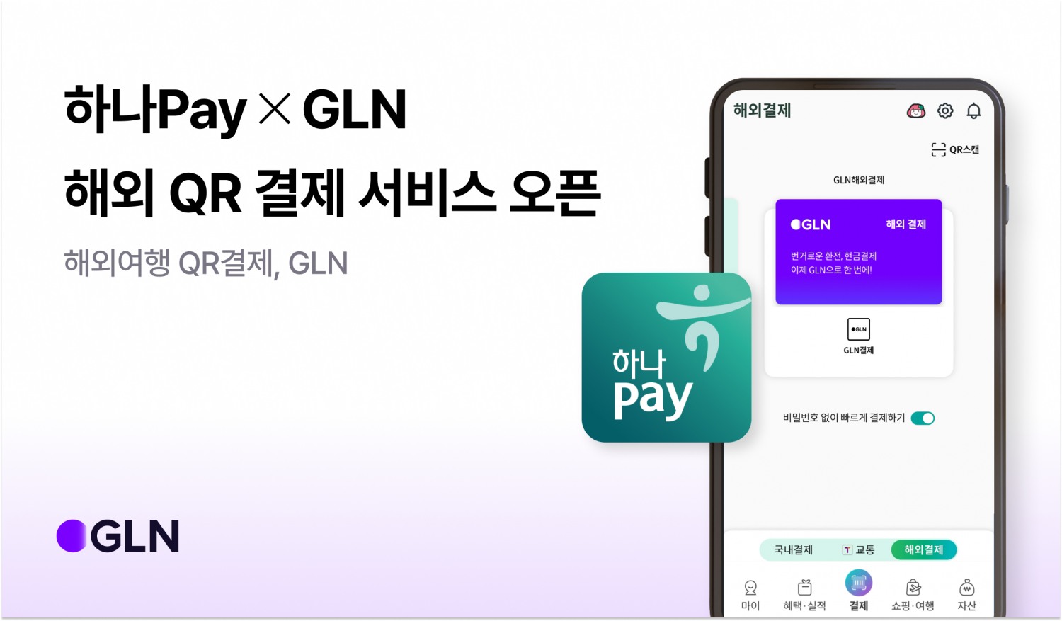 하나카드, GLN 해외 QR 결제 서비스 도입…글로벌 편의성 대폭 강화
