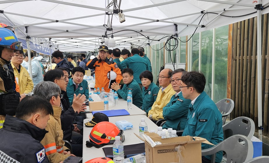 경기도의회 건설교통위원회 신안산선 붕괴사고 현장 방문