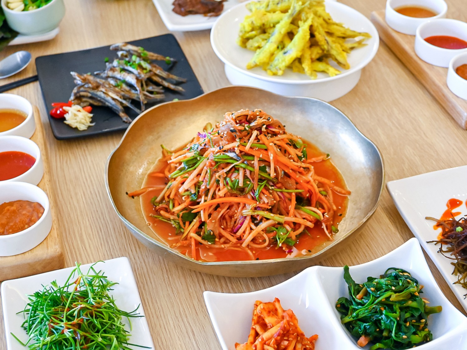 거제 외포 멸치 쌈밥 한상