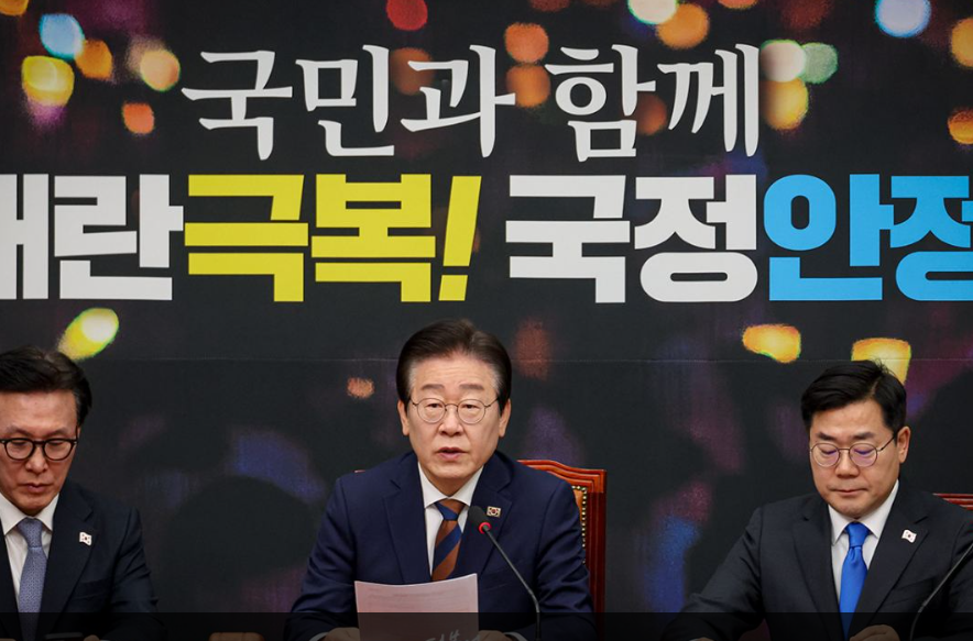 사진: 민주당 파워맨들, 이재명·박찬대(오른쪽)·김민석(왼쪽)