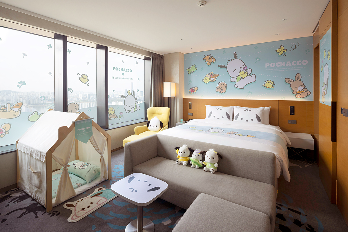 (사진 설명=서울드래곤시티 ‘위드 마이 키즈-포차코(With My Kids-Pochacco)’ 스페셜 테마룸)