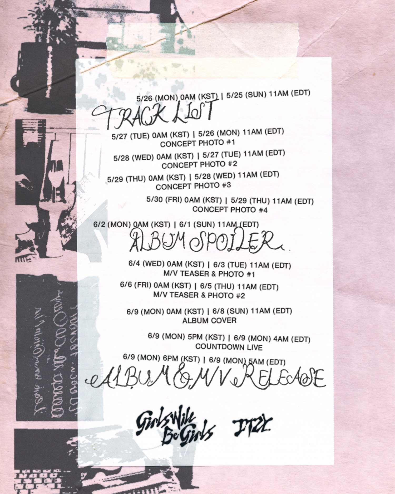 ITZY, 내달 9일 새 앨범 'Girls Will Be Girls' 발매…박진영 트레일러 필름 깜짝 등장