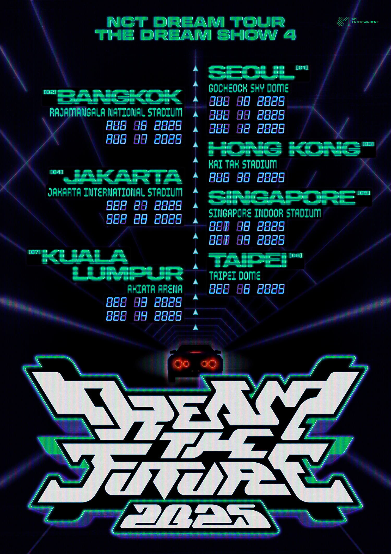 NCT DREAM, 또 한 번 대형 스타디움 뜨겁게 달군다…2025년 네 번째 투어 일정 발표