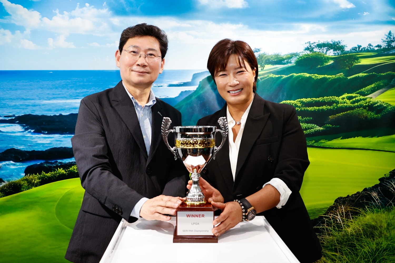 이상일 용인시장과 박세리 전 감독
