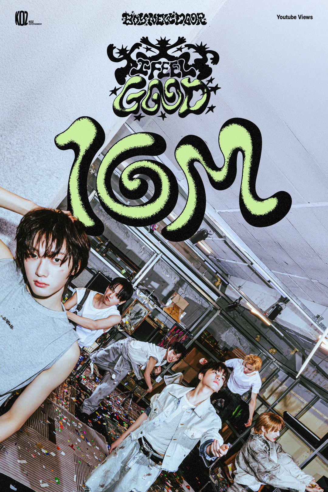 보이넥스트도어, ‘I Feel Good’ 뮤직비디오 1천만 뷰 돌파…15일부터 각종 음악방송 출격