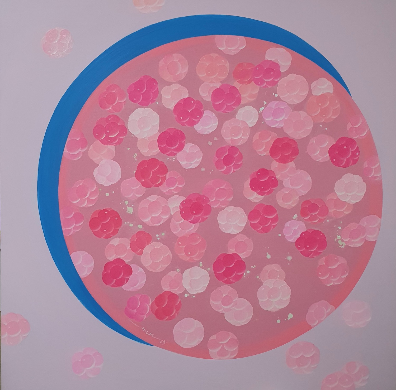 Full of love ㅣ 2025, Acrylic & oil on linen, 60.5×60.5