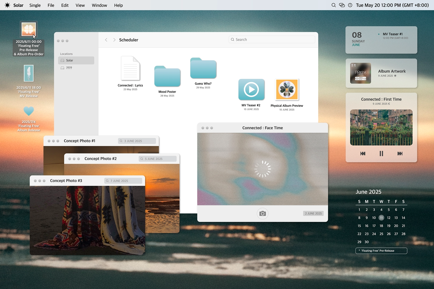 솔라, 중국어 싱글 'Floating Free' 타임테이블 공개…풍성한 티징 콘텐츠
