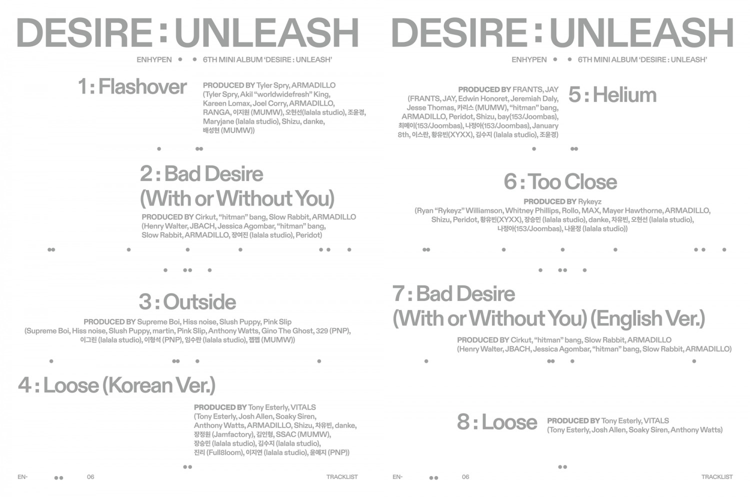 엔하이픈, 미니 6집 트랙리스트 공개…타이틀곡은 ‘Bad Desire (With or Without You)’