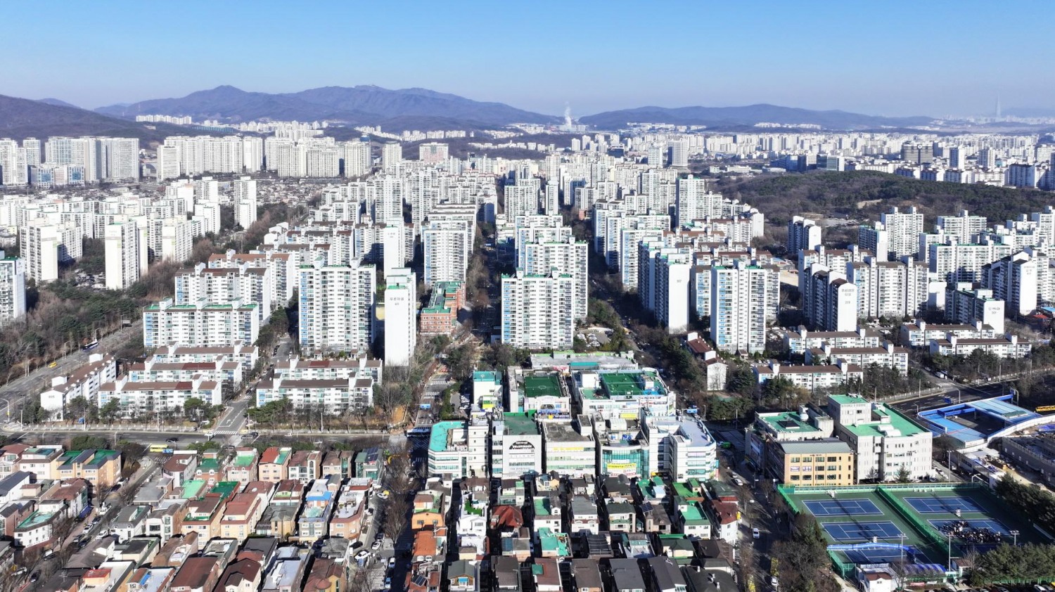 분당 신도시 전경